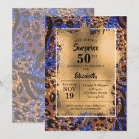 Invitations du Poster de animal d'or 50e anniversa