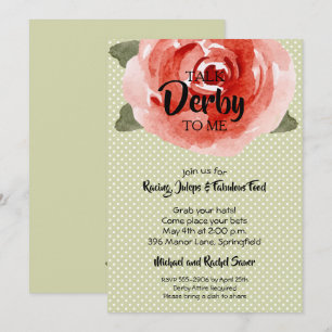 Invitations du Red Rose Derby Party