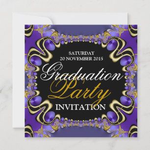 Invitations du Royal Diva Purple Graduation Party