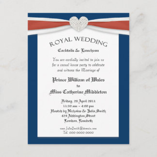 Invitations du Royal Mariage Watch House Party