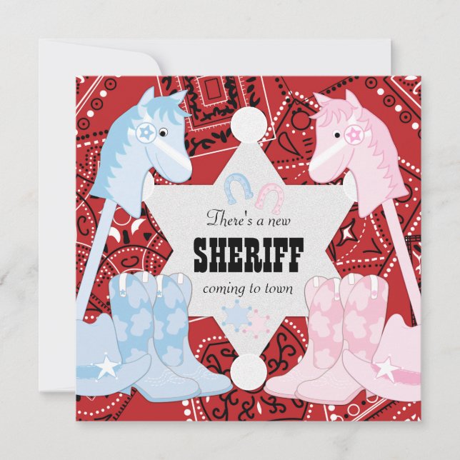 Invitations du Sheriff Cowboy à la Revedette de ge (Devant)