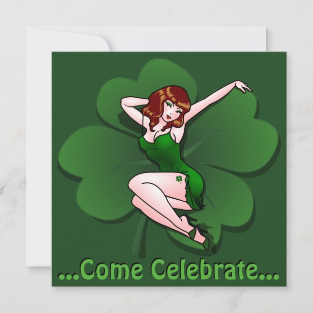 Invitations du St Patrick's Party personnalisées c (Devant)