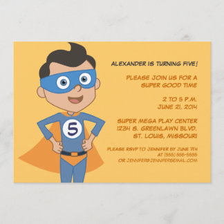 Invitations du Superhero Anniversaire de enfant Pa