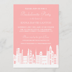 Invitations du Urban City Bachelorette Party