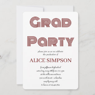 Invitations d'une partie de diplôme simple