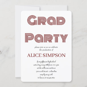 Invitations d'une partie de diplôme simple