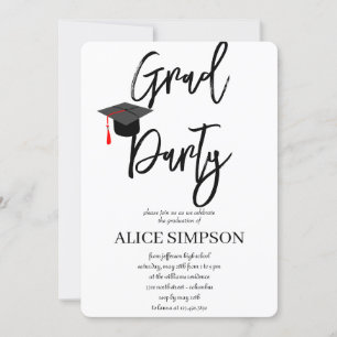 Invitations d'une partie de diplôme simple