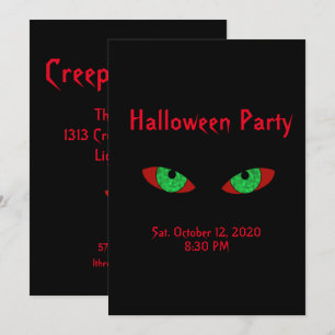 Invitations éffrayantes de la fête d'Halloween