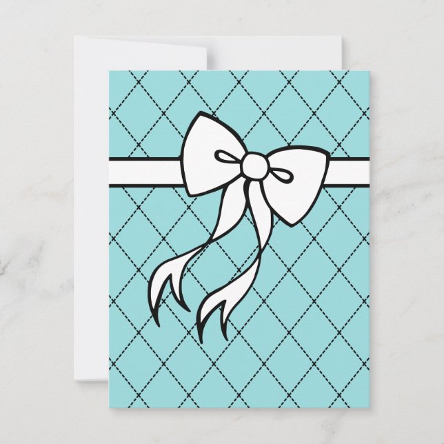 Invitations Elegant Bow (Devant)