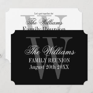 Invitations élégantes à la réunion de famille