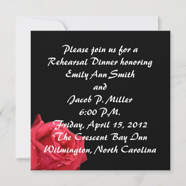 Invitations élégantes à l'occasion d'un dîner de l (Devant)