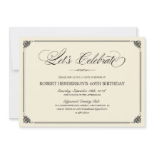 Invitations élégantes d'anniversaire