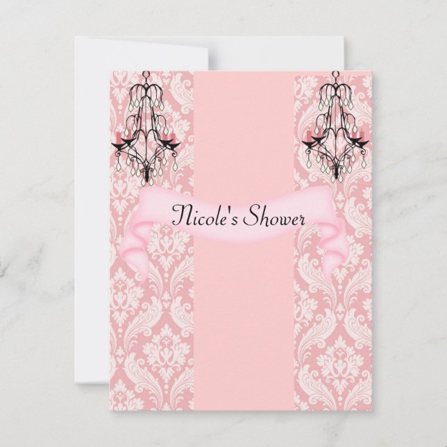 Invitations élégantes de BÉBÉ OU de wedding shower (Devant)