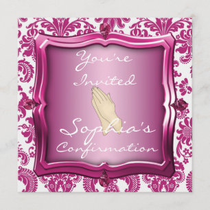 INVITATIONS ÉLÉGANTES DE CONFIRMATION DE FILLES