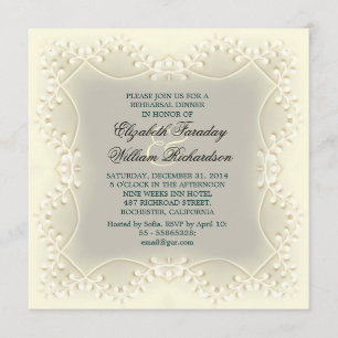 invitations élégantes de dîner de répétition