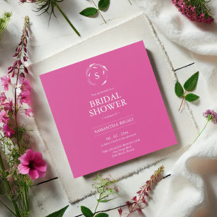 Invitations élégantes de douche nuptiale en rose