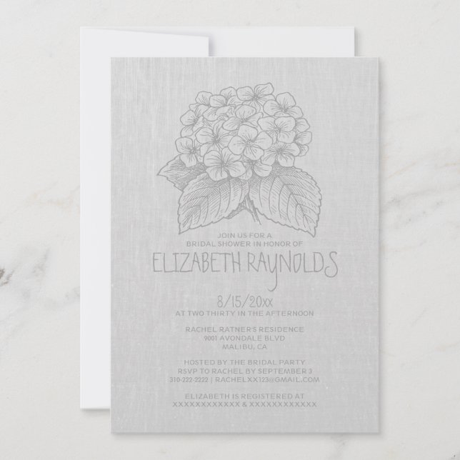 Invitations élégantes de Fête de la mariée de (Devant)