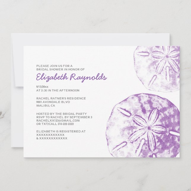 Invitations élégantes de Fête de la mariée du (Devant)