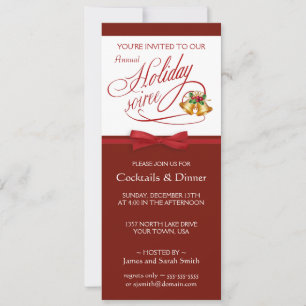 Invitations élégantes de fête de vacances