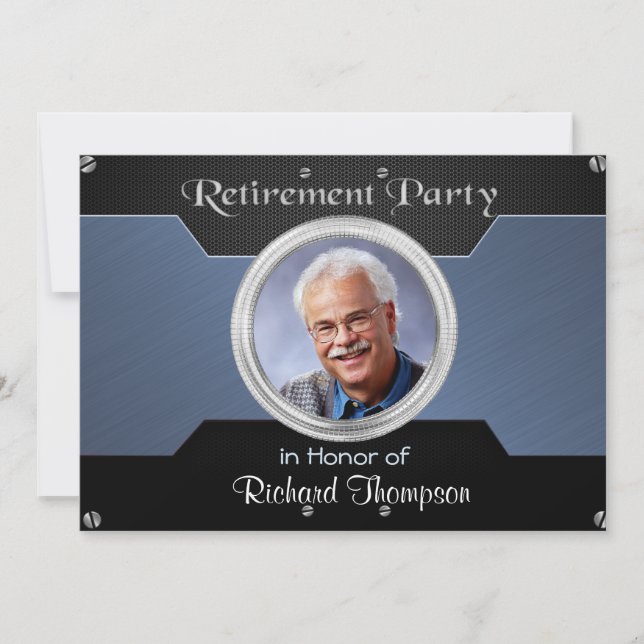 Invitations élégantes de la partie de retraite pho (Devant)