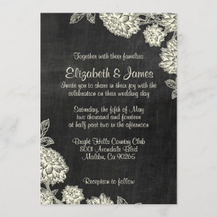 Invitations élégantes de mariage d'ardoise