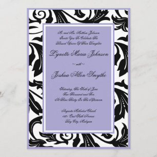 Invitations Élégantes de mariage de Lavande de déf