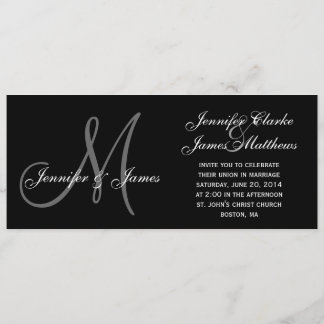 Invitations élégantes de mariage de monogramme