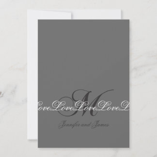 Invitations élégantes de mariage du monogramme M