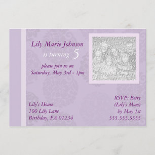 Invitations élégantes de partie de Brithday de