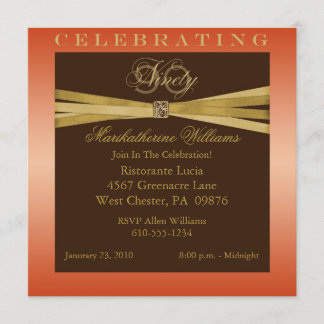 Invitations élégantes du 90e anniversaire