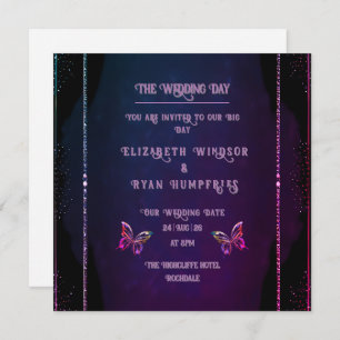 Invitations élégantes Mauve et Gold Wedding