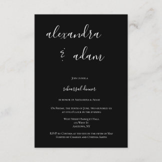 Invitations élégantes modernes de dîner de