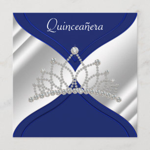Invitations élégantes Royal Blue Quinceanera