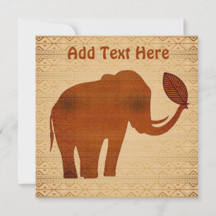 Invitations Elephant Tribal Art Design