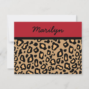 Invitations Empreintes de léopard personnalisées