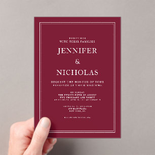 INVITATIONS EN ACRYLIQUE 