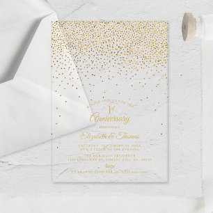 Invitations En Acrylique 1er anniversaire de Mariage d'or