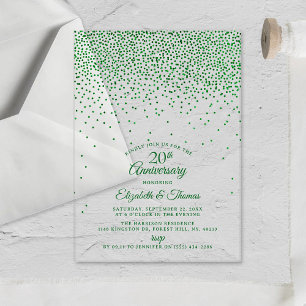 Invitations En Acrylique 20e anniversaire de mariage sous le signe de l'éme