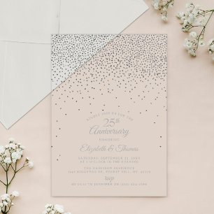 Invitations En Acrylique 25e anniversaire du Mariage d'argent