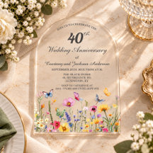 40e anniversaire de mariage Rubis Wildflowers