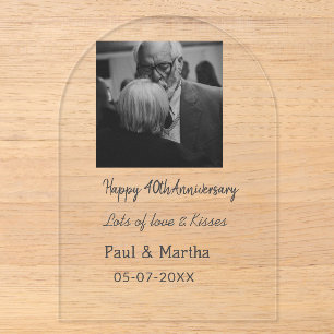 Invitations En Acrylique 40e anniversaire moderne joyeux ajouter nom date p