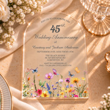 45e Anniversaire de Mariage Saphir Wildflowers