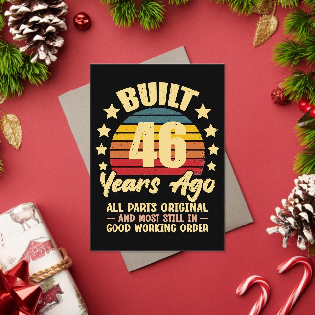 Invitations En Acrylique 46 Years Ago All Parts Original 46th Birthday (Insitu (vacances))