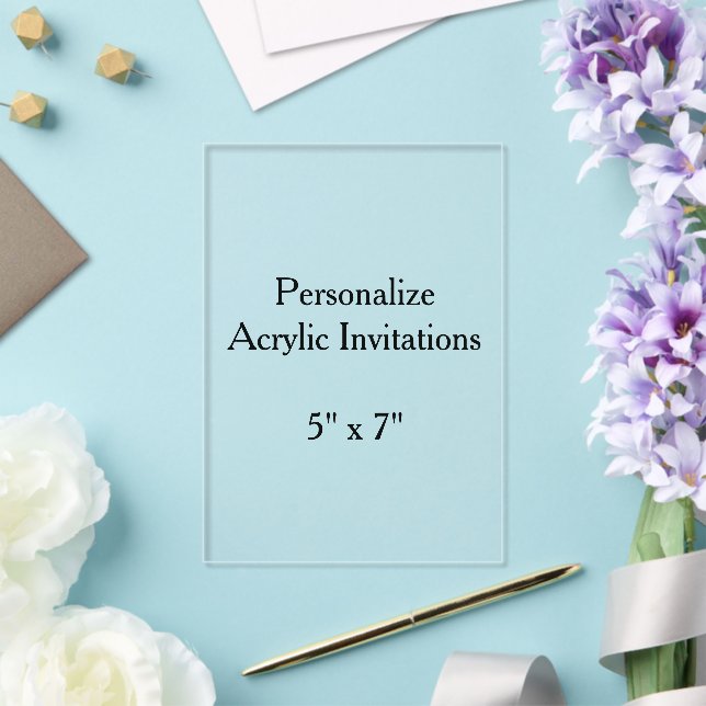 Invitations En Acrylique 5" x 7"  (Insitu (Mariage))