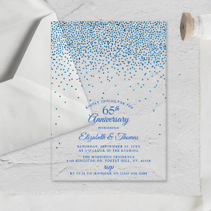 Invitations En Acrylique 65e Anniversaire de Mariage Saphir