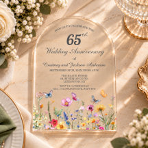 65e Anniversaire de Mariage Saphir Bleu Wildflower