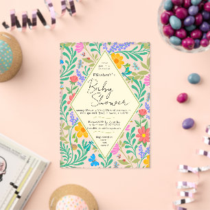 Invitations En Acrylique Abeille, coccinelle, papillon, libellule et fleurs