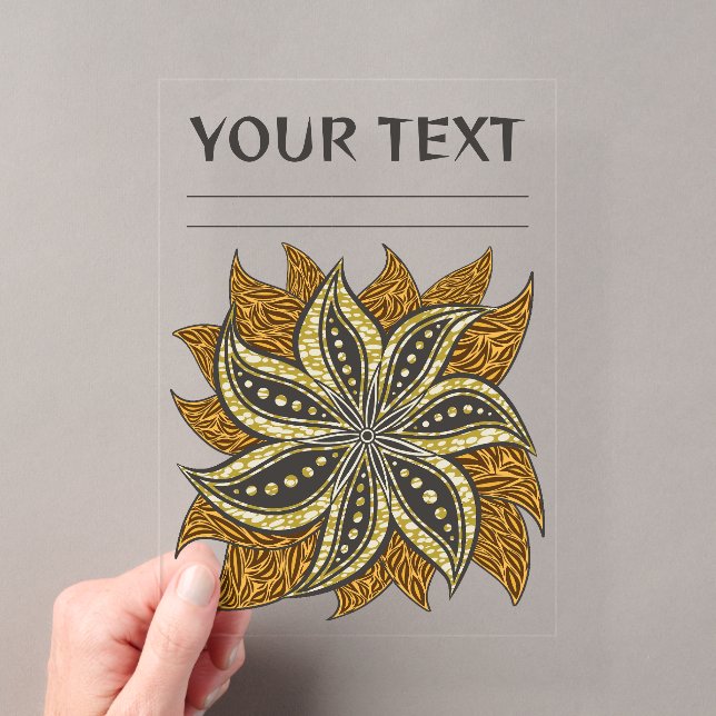 Invitations En Acrylique Abstrait Floral Africain de Style Batik (In situ (ordinateur de poche))