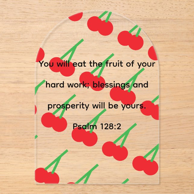 Invitations En Acrylique Acrylic cherry plaque (Recto)