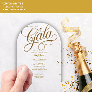Invitations En Acrylique Acrylique Clear Gala Business Charity Corporate Go